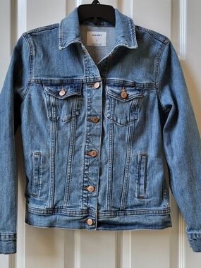 Old Navy Classic Cotton Denim Jean Blue Jacket Size S Small Women’s